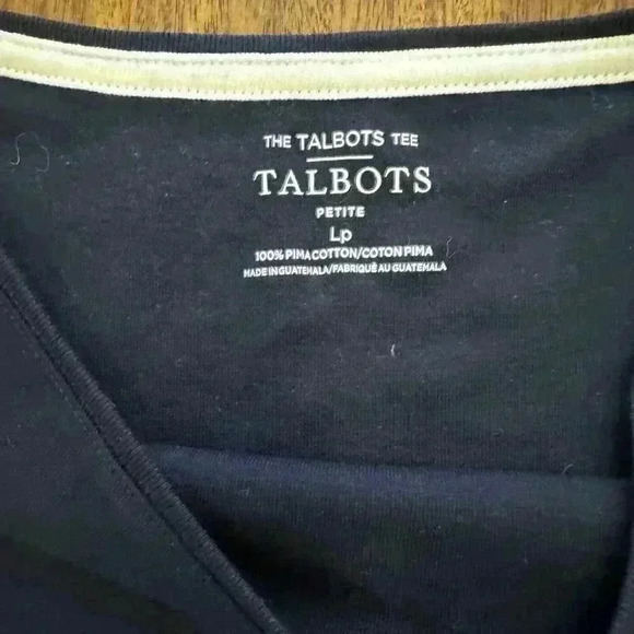 Talbots Blue Ladies Sleeveless Bateau Neck Tank, Size Large petite  Navy - Picture 3 of 7